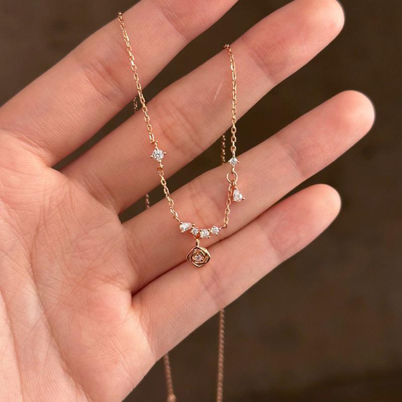 Fine 925 Silver Camellia Necklace with Sparkling Diamond Pendant for Women A316-White Gold (Enhanced Real Gold Plating)
Fine 925 Silver Camellia Necklace with Sparkling Diamond Pendant for Women A316-White Gold (Enhanced Real Gold Plating)