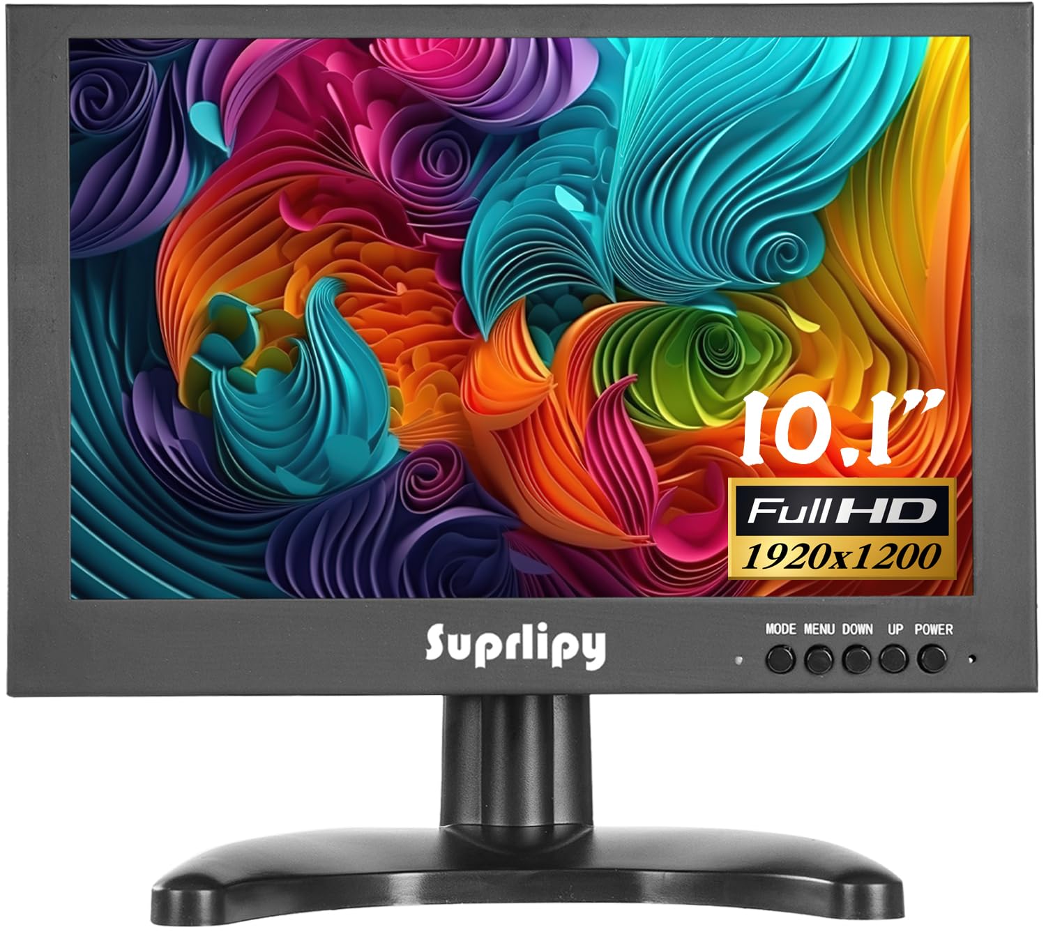 Suprlipy 10 inch Mini Small HDMI Monitor 1920x1200 IPS Metal Housing LCD Display Screen Supports HDMI VGA AV BNC Input with Remote Control and Speaker чорний
Suprlipy 10 inch Mini Small HDMI Monitor 1920x1200 IPS Metal Housing LCD Display Screen Supports HDMI VGA AV BNC Input with Remote Control and Speaker чорний