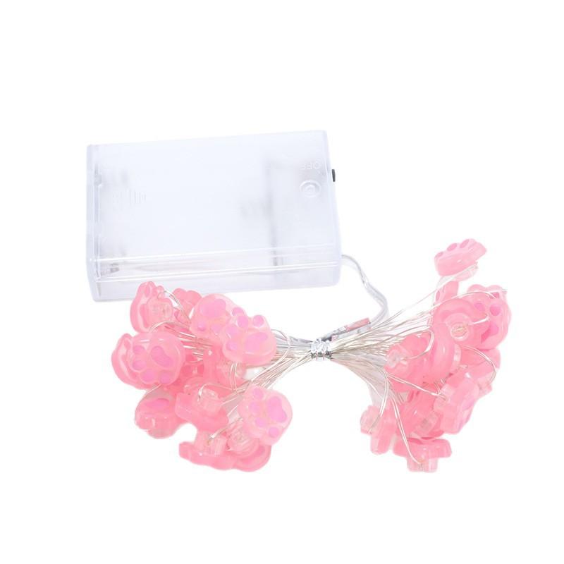 Венок на День Благодарения Рождество Светодиодная гирлянда из медной проволоки 1 метр One Size розовый