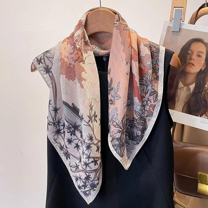 130cm Silk Square Scarf Women Large Shawls Matching Flowers Design Square Bandana Luxury Kerchief Scarf Female Foulards (As shown-7454)-One Size
130cm Silk Square Scarf Women Large Shawls Matching Flowers Design Square Bandana Luxury Kerchief Scarf Female Foulards (As shown-7454)-One Size