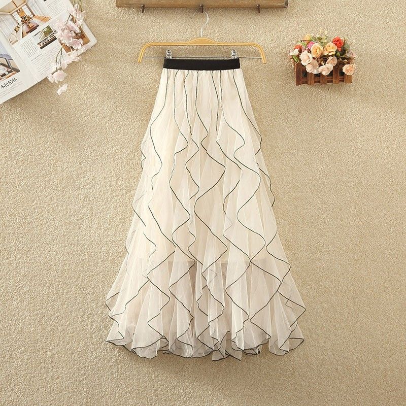 Elastic Waist Ruffled Half Length Skirt Elastic Waist Frill Half Length Long dress Apricot All yards
Elastic Waist Ruffled Half Length Skirt Elastic Waist Frill Half Length Long dress Apricot All yards