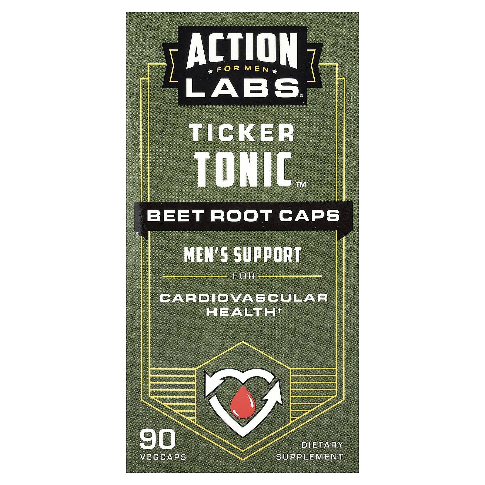 Action Labs, Men s, Ticker Tonic™, Beetroot Capsules, 90 Veggie Capsules
Action Labs, Men s, Ticker Tonic™, Beetroot Capsules, 90 Veggie Capsules