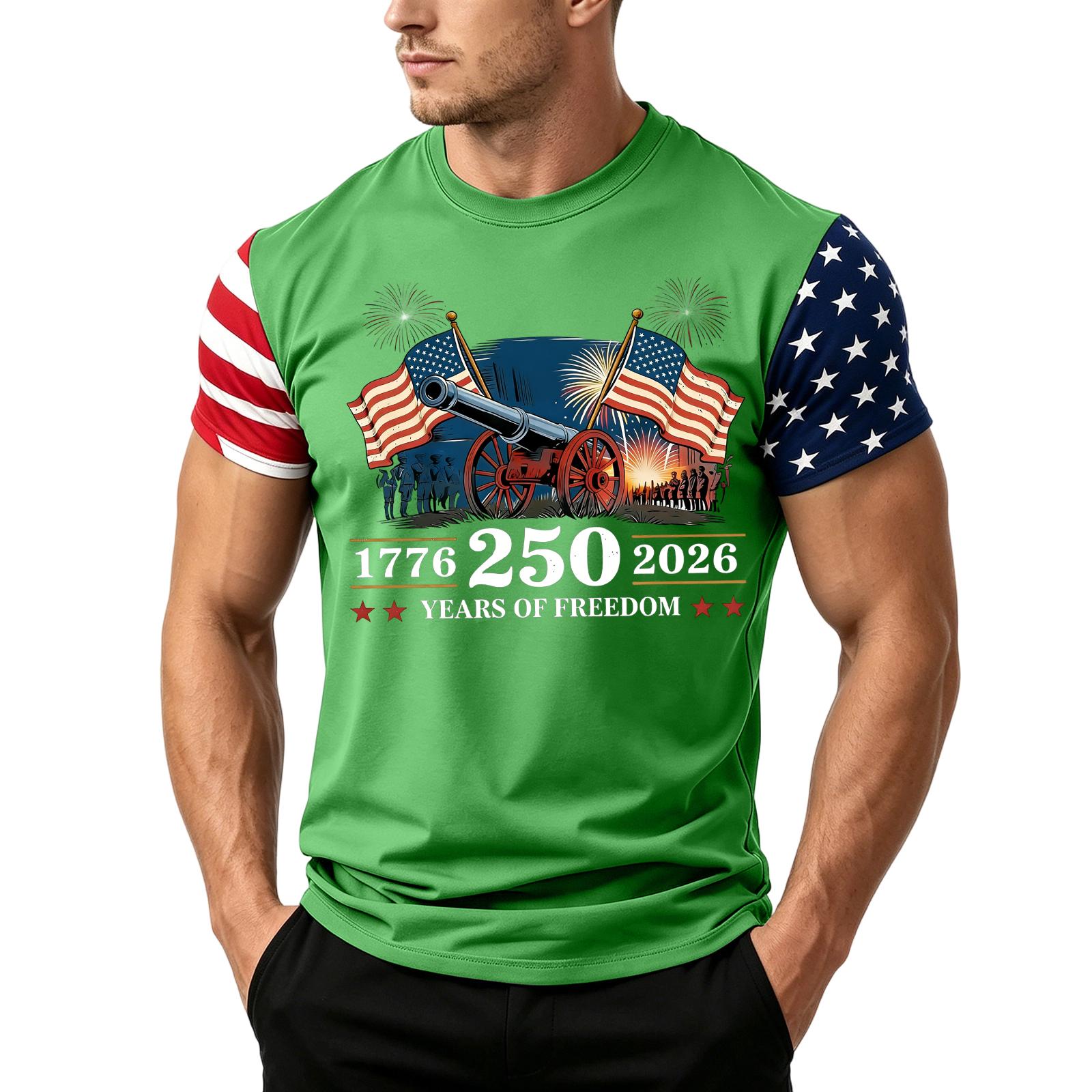 Men s Short Sleeve Crew Neck T Shirt with Printed and Flags 250 Years of 1776 to 2026 Design Top Casual Tee S
Men s Short Sleeve Crew Neck T Shirt with Printed and Flags 250 Years of 1776 to 2026 Design Top Casual Tee S