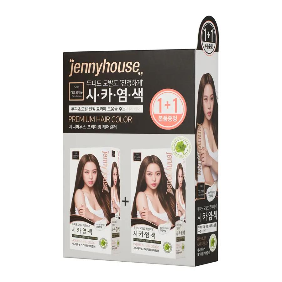 Jenny House Premium Hair Color Cream – Dark Brown (5NB) Dark Brown (5NB) 1+1
Jenny House Premium Hair Color Cream – Dark Brown (5NB) Dark Brown (5NB) 1+1