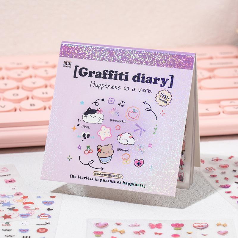 Kawaii Cartoon Handbook Sticker Book Student Collage DIY Diary Decorative Scrapbooking Journals Stationery Back School Supplies
Kawaii Cartoon Handbook Sticker Book Student Collage DIY Diary Decorative Scrapbooking Journals Stationery Back School Supplies