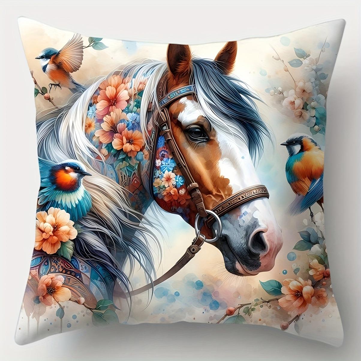 Величний Кінь - Квіткова Елегантність НаволочкиНаволочка на подушку для дивана у вітальні, м яка та зручна, прикраса кімнати для спальні 16x16Inch
Величний Кінь - Квіткова Елегантність НаволочкиНаволочка на подушку для дивана у вітальні, м яка та зручна, прикраса кімнати для спальні 16x16Inch
