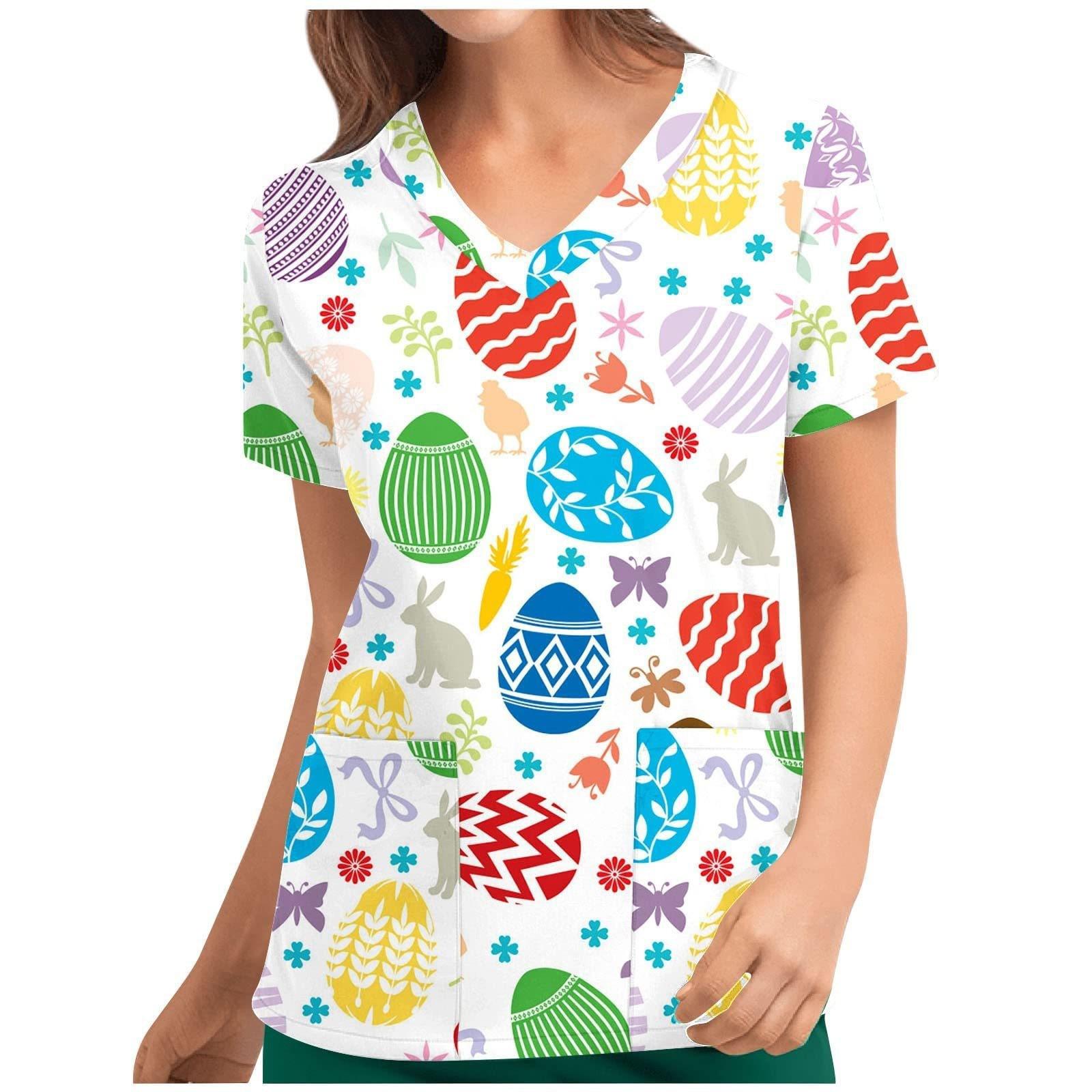European and American New Nurse Printed Shirt V-neck Short Sleeved Base Women s T-shirt 6XL
European and American New Nurse Printed Shirt V-neck Short Sleeved Base Women s T-shirt 6XL