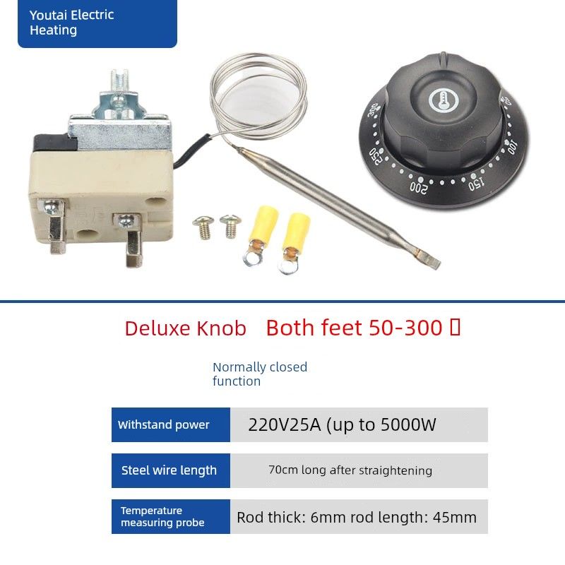 Водонагреватель Термовыключатель Фритюрница Регулятор температуры Духовка Ручка Регулировка температуры Регулируемый термостат 110 градусов 300 25A feet 50-300 degrees (screw wiring)
Водонагреватель Термовыключатель Фритюрница Регулятор температуры Духовка Ручка Регулировка температуры Регулируемый термостат 110 градусов 300 25A feet 50-300 degrees (screw wiring)
