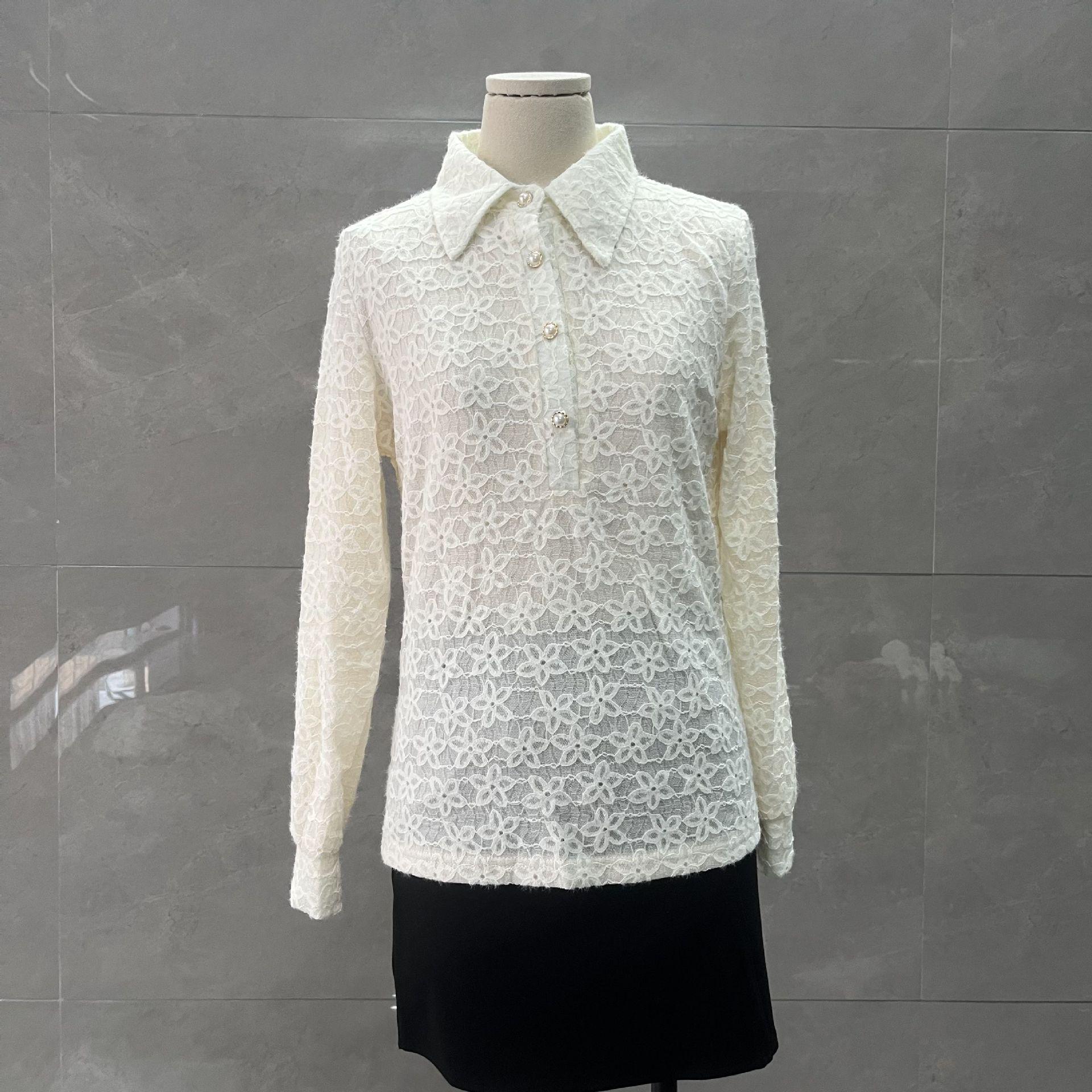 Spring & Autumn Crochet Polo Collar Lace Shirt - Women s Slim Fit Long Sleeve Top S (approx. 47.5 kg)
Spring & Autumn Crochet Polo Collar Lace Shirt - Women s Slim Fit Long Sleeve Top S (approx. 47.5 kg)