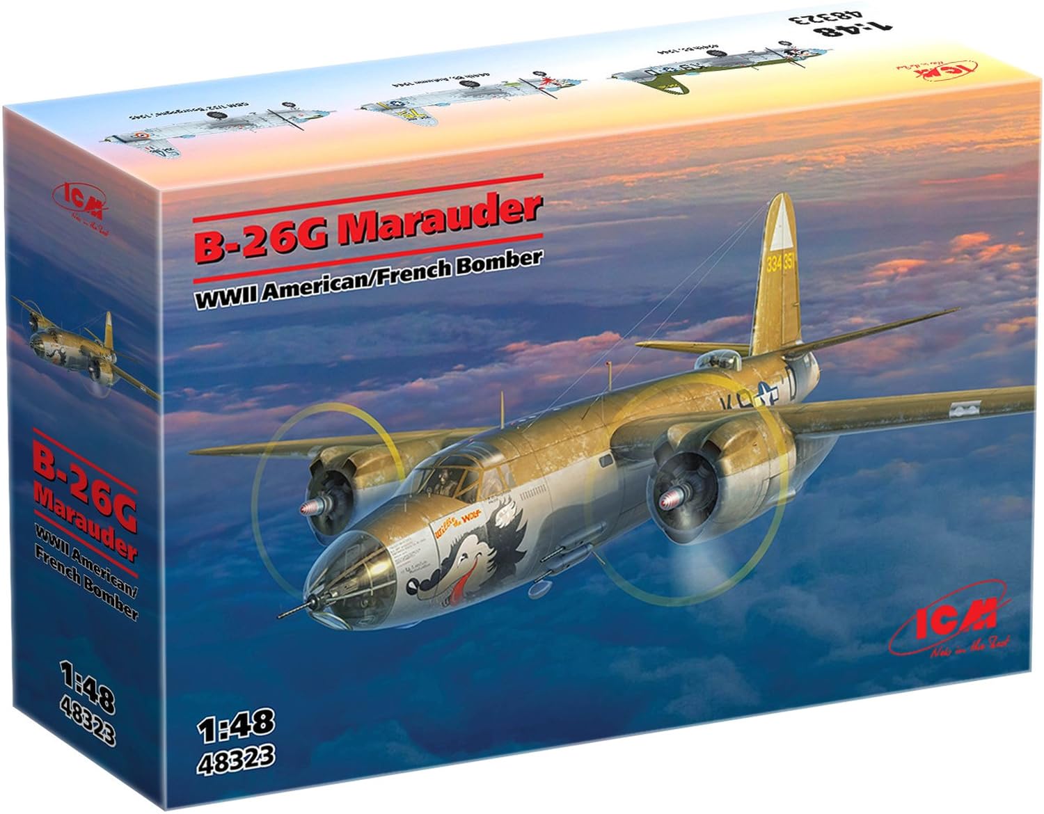 ICM WW2 Бомбардировщик Мародер Пластиковая Модель 48323 1/48 Американский/Французский B-26-G (Самолет)
ICM WW2 Бомбардировщик Мародер Пластиковая Модель 48323 1/48 Американский/Французский B-26-G (Самолет)