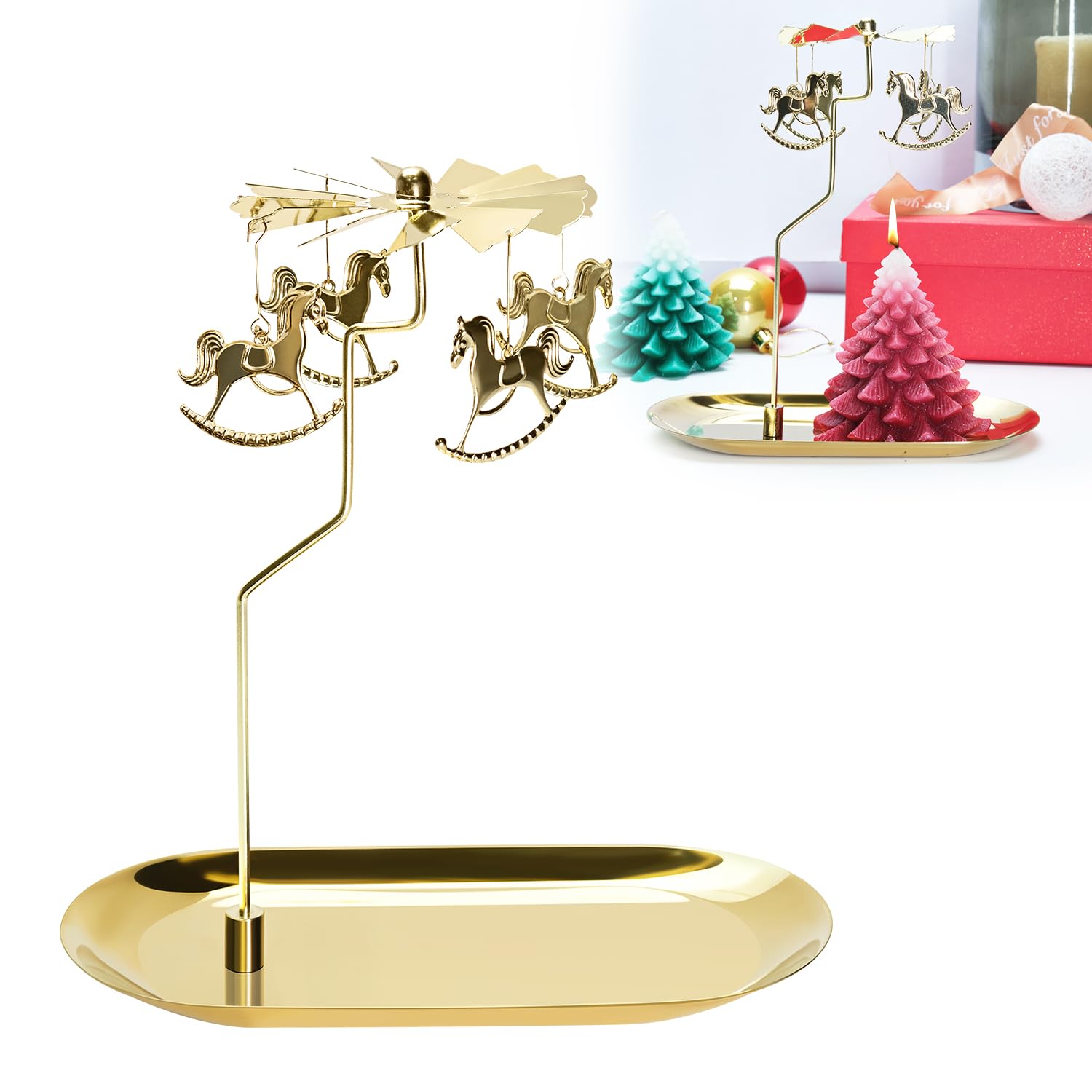 UCINNOVATE Рождественский вращающийся подсвечник, вращающийся набор подсвечников для любителей свечей, романтических свадеб, рождественских вечеринок, украшений для камина,
UCINNOVATE Рождественский вращающийся подсвечник, вращающийся набор подсвечников для любителей свечей, романтических свадеб, рождественских вечеринок, украшений для камина,