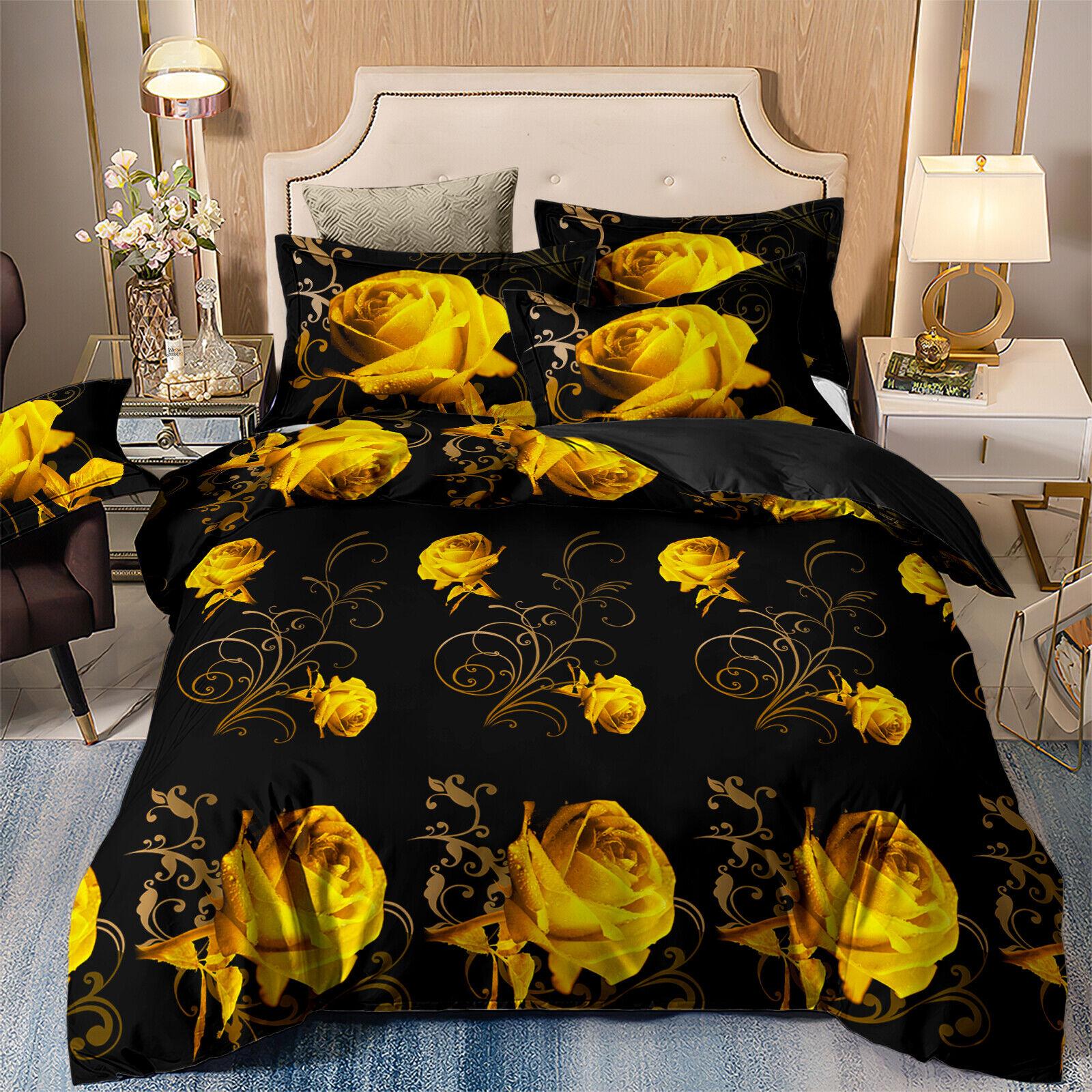 Комплект пододеяльников Doona с розовым цветочным принтом, мягкие наволочки для постельного белья размера Queen Super King Size Single 135x200cm