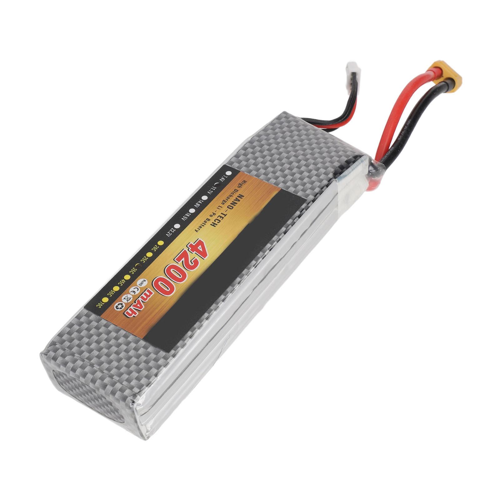 11.1V 4200mAh Lithium Battery Replacement 35C 3S XT60 Plug LiPo Battery For 1/10 RC Car Plane Helicopter Drone
11.1V 4200mAh Lithium Battery Replacement 35C 3S XT60 Plug LiPo Battery For 1/10 RC Car Plane Helicopter Drone