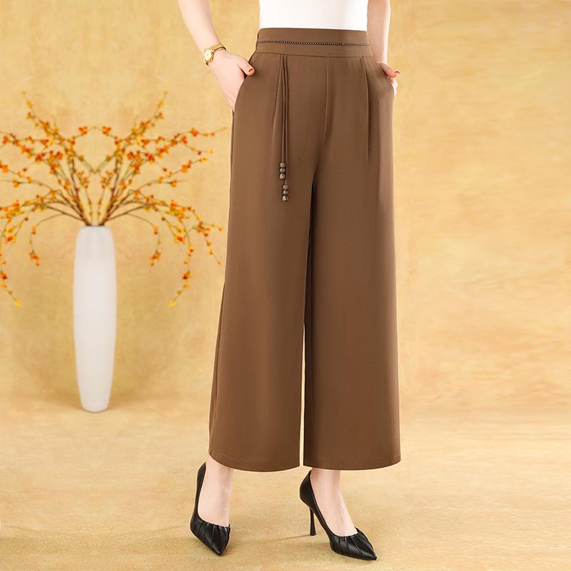Mom s High-Waisted Summer Ice Silk Pants - Straight Wide-Leg, Nine-Point Style for Middle-Aged & Elderly Women XXXL (Recommended 125-140 Jin)
Mom s High-Waisted Summer Ice Silk Pants - Straight Wide-Leg, Nine-Point Style for Middle-Aged & Elderly Women XXXL (Recommended 125-140 Jin)