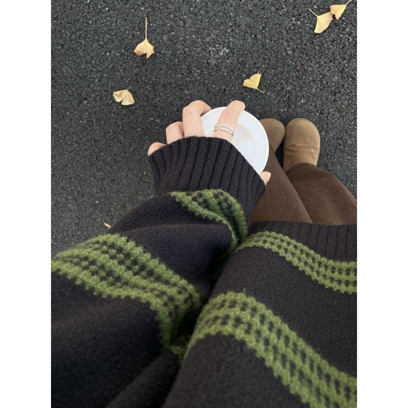 Korean Style Stripes Sweater Women s Fall and Winter Loose Feeling Casual Loose and Lazy Style Fancy Soft Glutinous Inner Wear Knitting Tops Stripes Sweater M
Korean Style Stripes Sweater Women s Fall and Winter Loose Feeling Casual Loose and Lazy Style Fancy Soft Glutinous Inner Wear Knitting Tops Stripes Sweater M