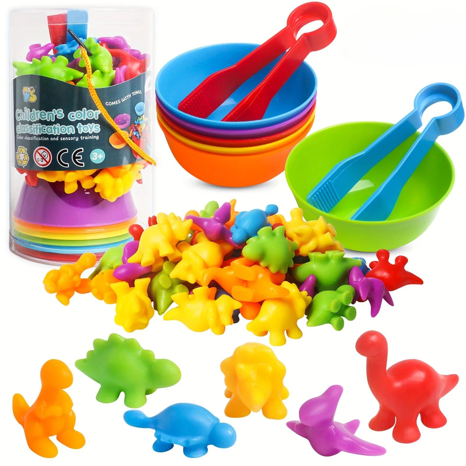1Set Montessori Soft Rubber Dinosaur Toys for Kids, Stacking Bowl Matching Game, Color Sorting Matching Sensory Puzzle Toys
1Set Montessori Soft Rubber Dinosaur Toys for Kids, Stacking Bowl Matching Game, Color Sorting Matching Sensory Puzzle Toys