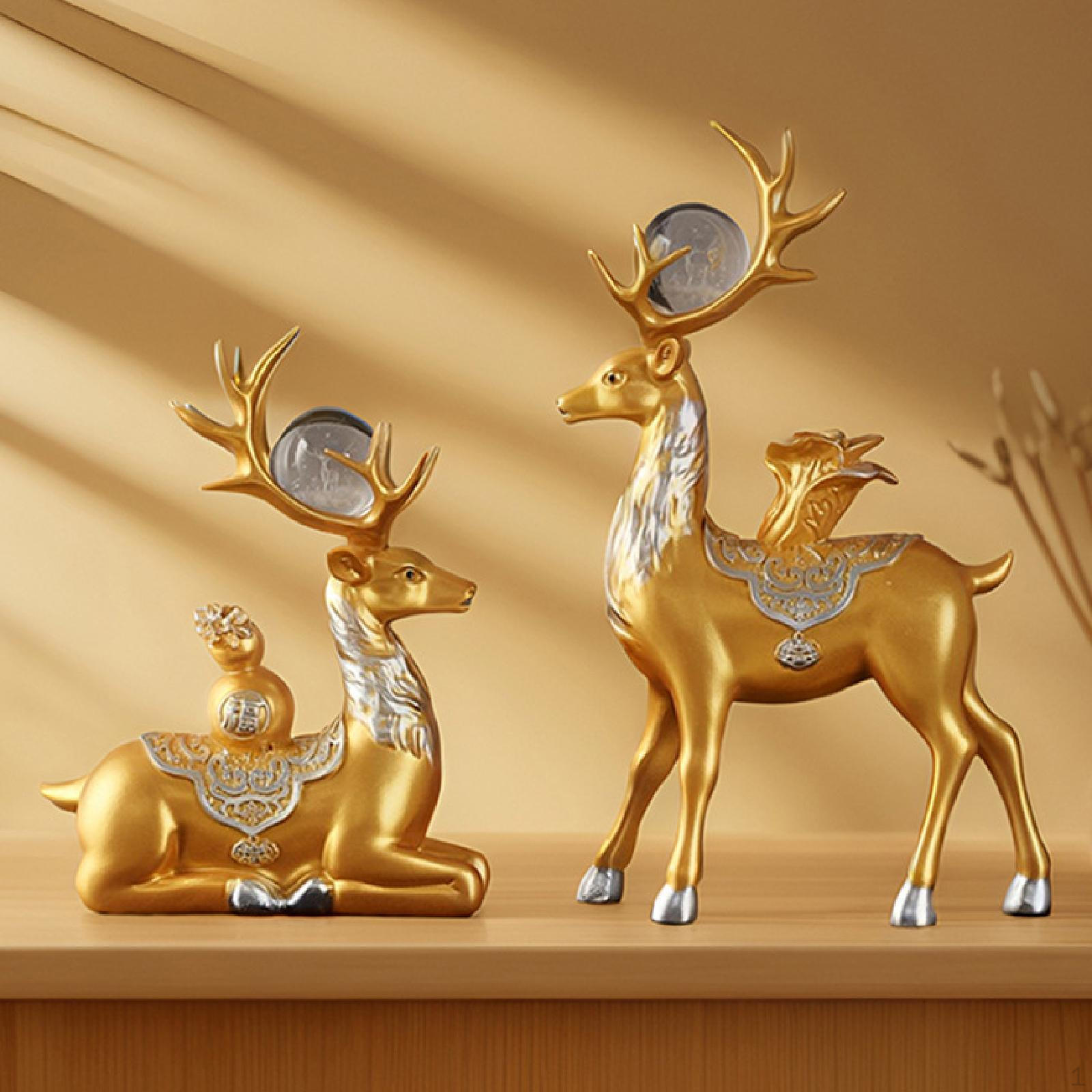 1 Pair Deer Figurines Animal Sculptures Decorative Accessories Crafts Desktop Ornaments Statues золотий
1 Pair Deer Figurines Animal Sculptures Decorative Accessories Crafts Desktop Ornaments Statues золотий