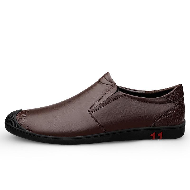 Men s shoes Four Seasons Men s casual leather shoes First layer cowhide soft sole One pedal Lazy Doudou casual grandpa shoes 46 коричневий
Men s shoes Four Seasons Men s casual leather shoes First layer cowhide soft sole One pedal Lazy Doudou casual grandpa shoes 46 коричневий