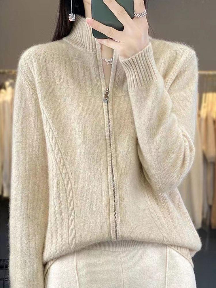Women s Retro Knit Zipper Cardigan - Semi-High Neck, Loose Fit, for Autumn/Winter 2024. Large (125-155 lbs)
Women s Retro Knit Zipper Cardigan - Semi-High Neck, Loose Fit, for Autumn/Winter 2024. Large (125-155 lbs)