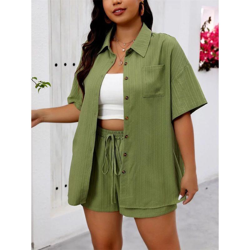 Short Sleeve Shirt Wide Leg Shorts Suit green 3XL
Short Sleeve Shirt Wide Leg Shorts Suit green 3XL