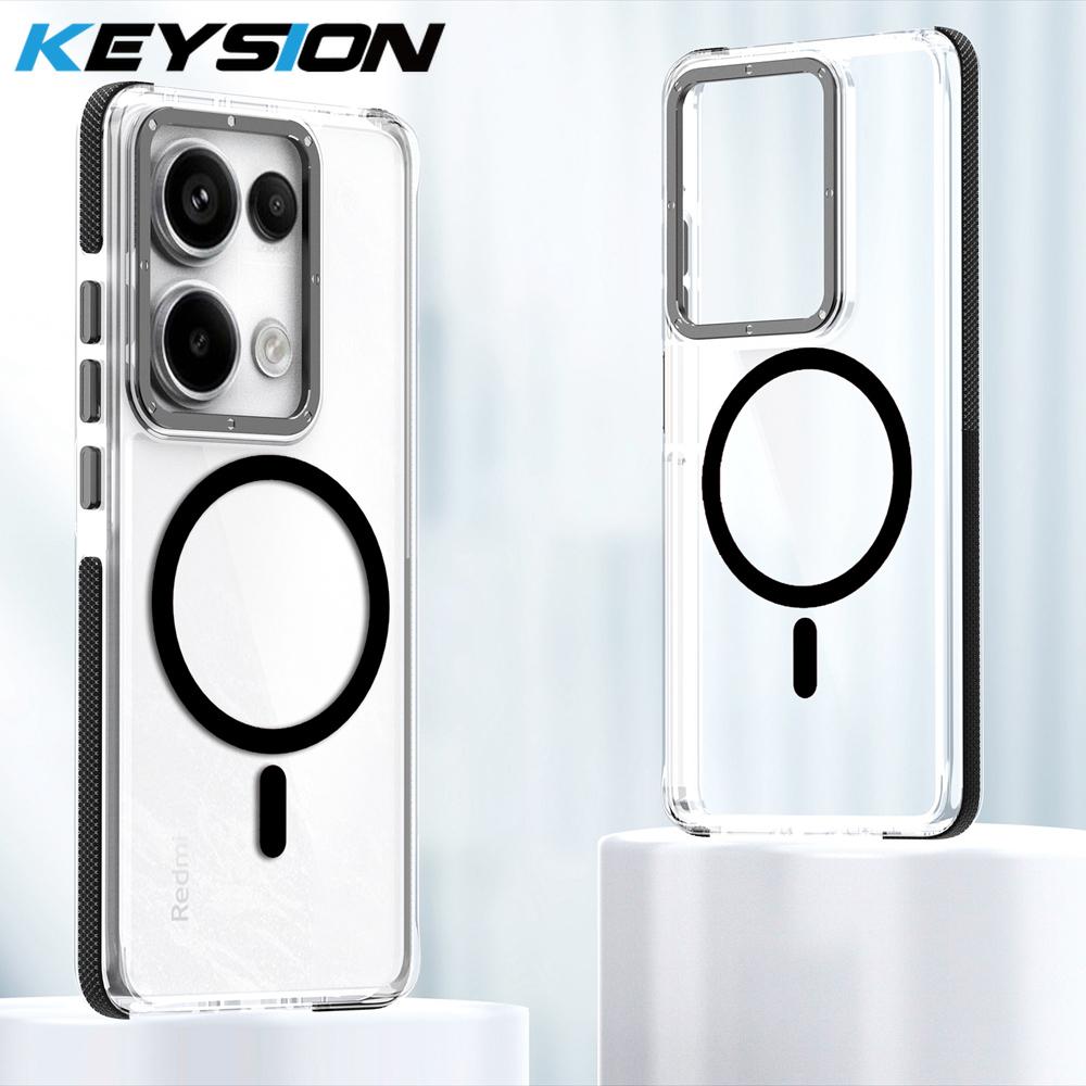 KEYSION HD Transparent Magnetic Case for MagSafe for Xiaomi POCO M6 Pro Clear Shockproof Phone Cover for POCO X6 for POCO M6 Pro чёрный
KEYSION HD Transparent Magnetic Case for MagSafe for Xiaomi POCO M6 Pro Clear Shockproof Phone Cover for POCO X6 for POCO M6 Pro чёрный