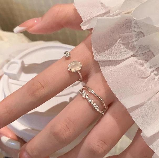 Moonstone Adjustable Open Band Ring - Women s Luxury Niche Design Moonstone Open Ring
Moonstone Adjustable Open Band Ring - Women s Luxury Niche Design Moonstone Open Ring