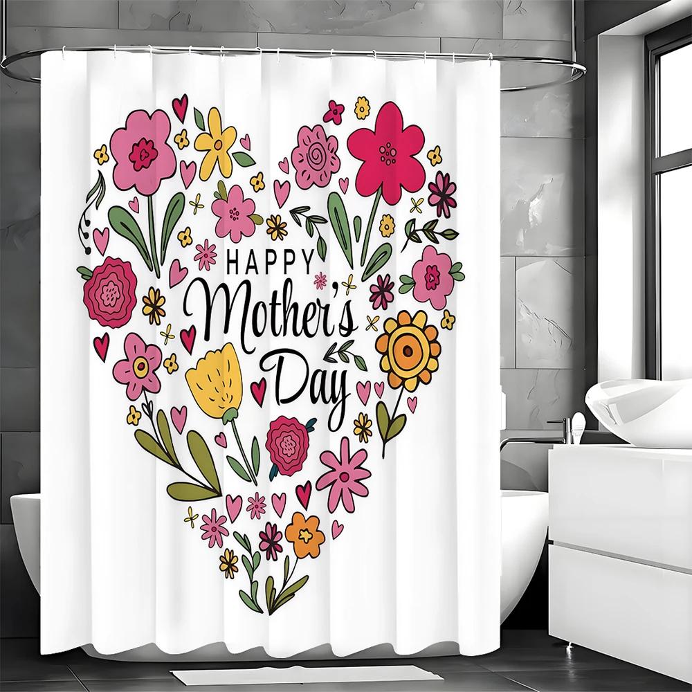Happy Mother S Day Lovely Floral Shower Curtain, Bathroom Decorative Shower Curtain, Waterproof Shower Curtain With Hooks W60H190(CM)-1 Pcs
Happy Mother S Day Lovely Floral Shower Curtain, Bathroom Decorative Shower Curtain, Waterproof Shower Curtain With Hooks W60H190(CM)-1 Pcs