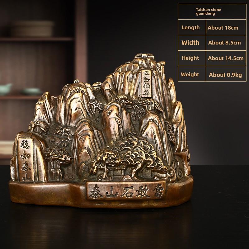 Lucky Brass Mount Tai Guardian Stone Ornament for Home Living Room Decor
Lucky Brass Mount Tai Guardian Stone Ornament for Home Living Room Decor