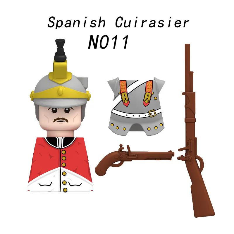 Средневековые солдаты наполеоновских войн Фигурки Военные MOC Строительный блок Рыцари Британский Французский Фузилер Винтовки Оружие Детская игрушка
Средневековые солдаты наполеоновских войн Фигурки Военные MOC Строительный блок Рыцари Британский Французский Фузилер Винтовки Оружие Детская игрушка