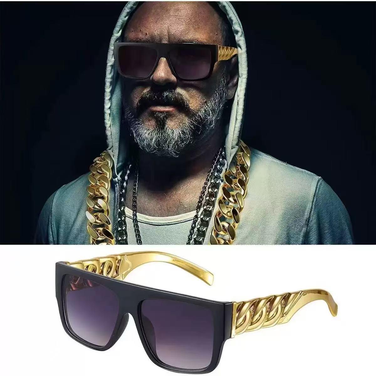 Exaggerated Punk Gold Chain Sunglasses: European American Cross-border Sun Protection Party Glasses
Exaggerated Punk Gold Chain Sunglasses: European American Cross-border Sun Protection Party Glasses