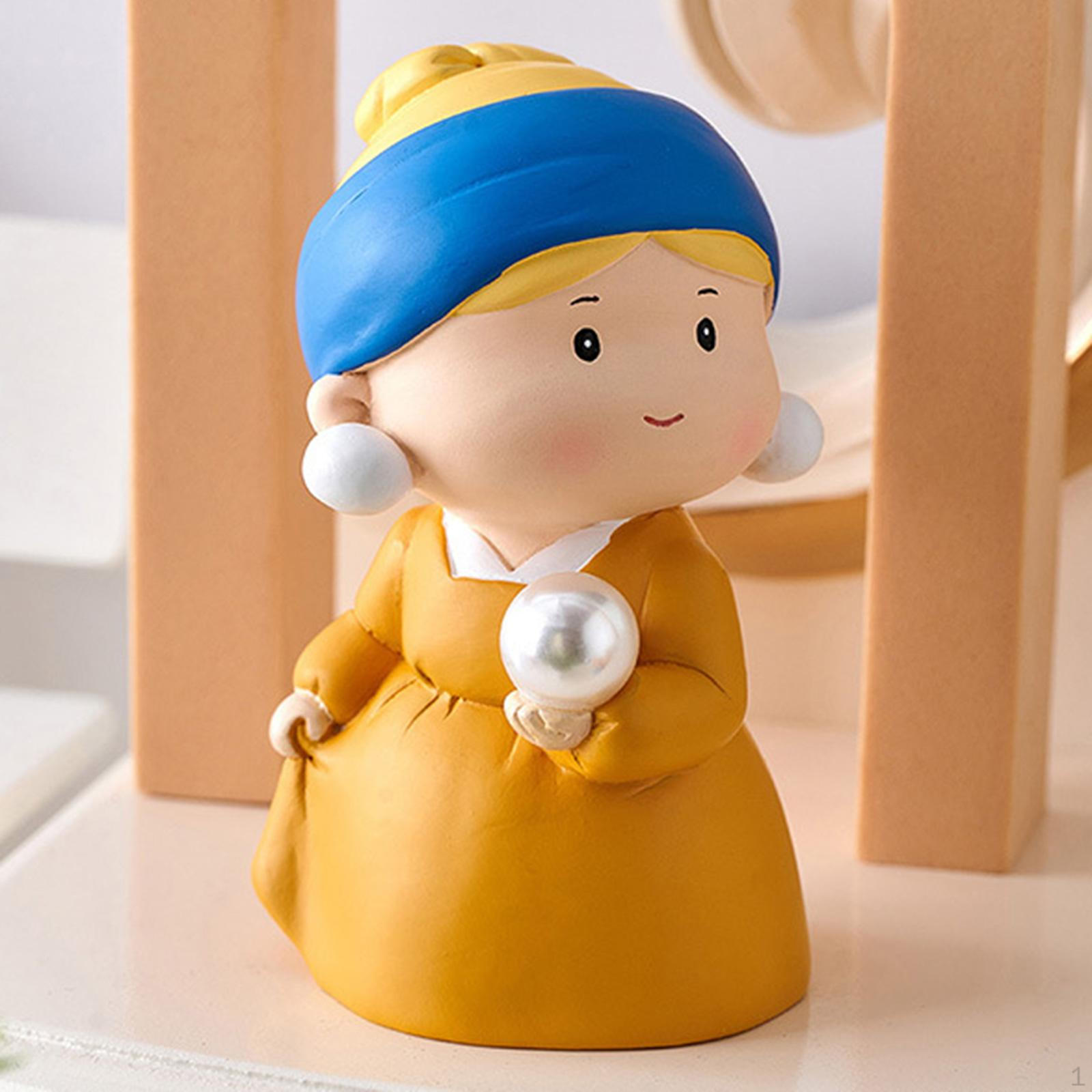 Cartoon Girl Figurine Resin Statue 2.1x2.1x3.7inch Cute Sculpture Desktop Ornament for Home
Cartoon Girl Figurine Resin Statue 2.1x2.1x3.7inch Cute Sculpture Desktop Ornament for Home