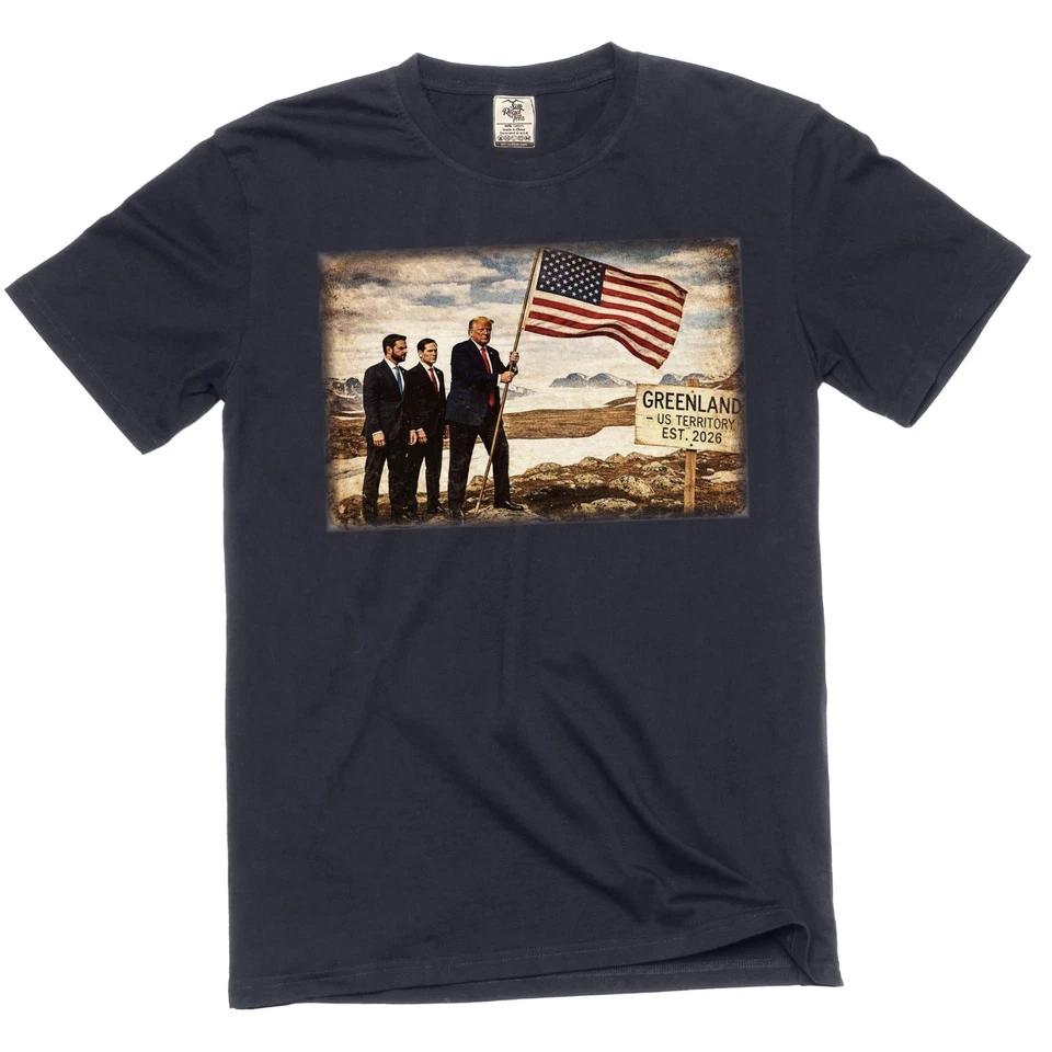 Greenland Trump Planting Flag US Territory EST 2026 T-Shirt 3XL
Greenland Trump Planting Flag US Territory EST 2026 T-Shirt 3XL