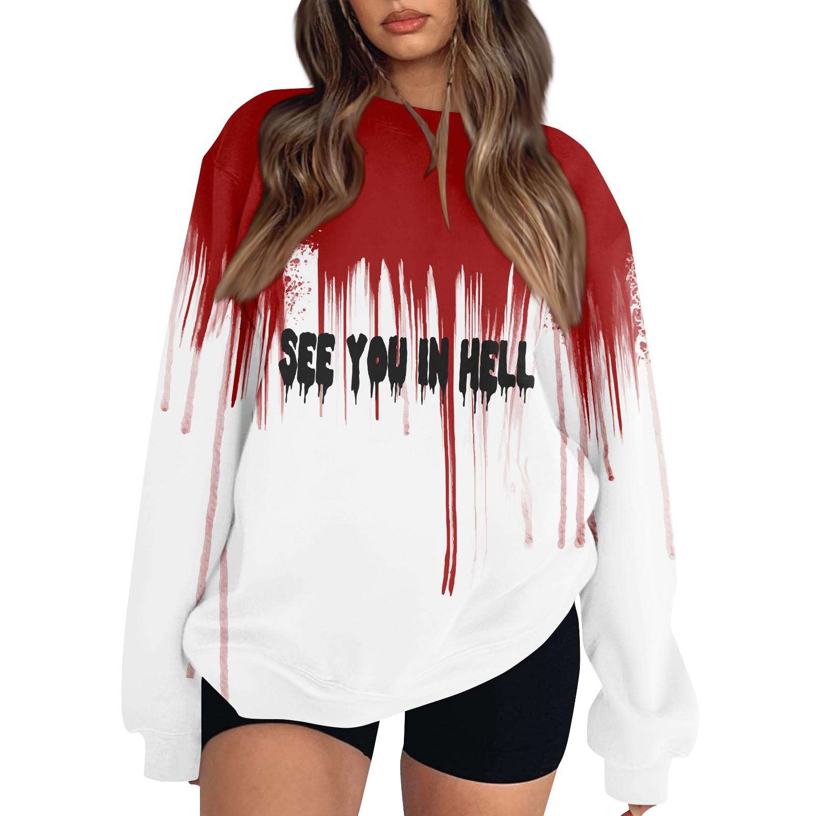 Women s Fashion Casual Long Sleeve Halloween Printed Neck Sweatshirt Top M
Women s Fashion Casual Long Sleeve Halloween Printed Neck Sweatshirt Top M