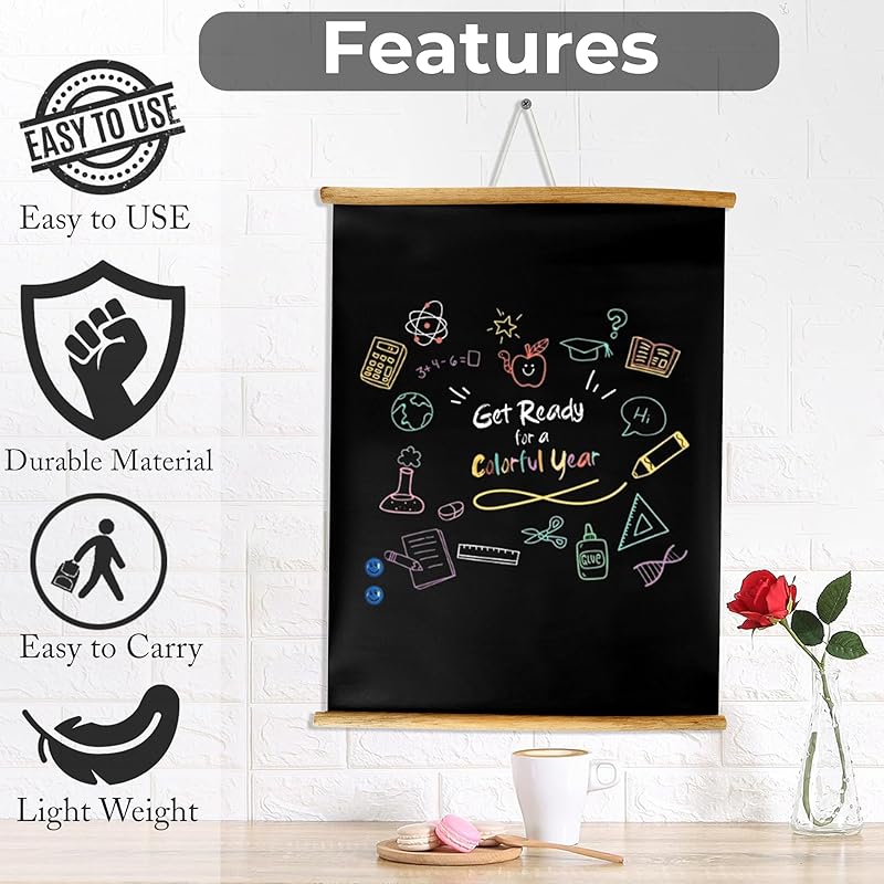 Eduway 20X30 Inch Wall Hanging Wooden Roll-Up Black Board/Chalkboard | For Home, Office, School, Kids | With 1 Premium W 20x30 Inch (50x76 Cms)
Eduway 20X30 Inch Wall Hanging Wooden Roll-Up Black Board/Chalkboard | For Home, Office, School, Kids | With 1 Premium W 20x30 Inch (50x76 Cms)
