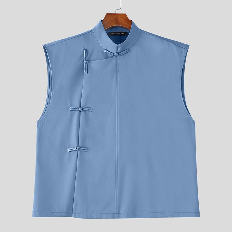 INCERUN Men Stand Collar Sleeveless Casual Loose Vintage Tank Tops 5XL синій
INCERUN Men Stand Collar Sleeveless Casual Loose Vintage Tank Tops 5XL синій