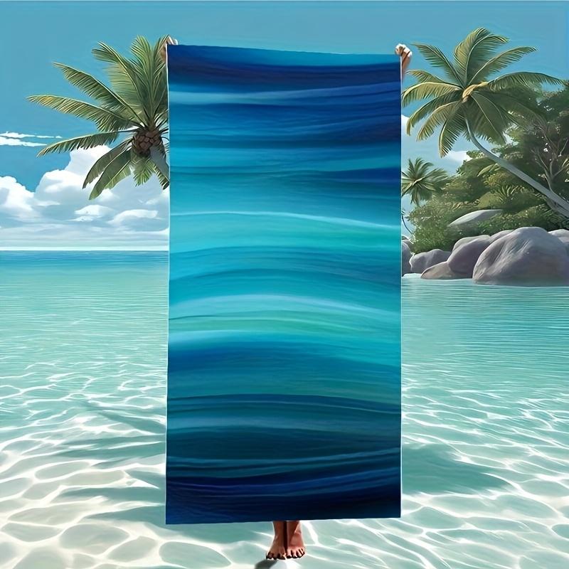 Extra Large Super Soft Quick-Dry Beach Towel, Vibrant Abstract Wave Blue Green Stripes for Beach Pool W30*H60(CM)
Extra Large Super Soft Quick-Dry Beach Towel, Vibrant Abstract Wave Blue Green Stripes for Beach Pool W30*H60(CM)
