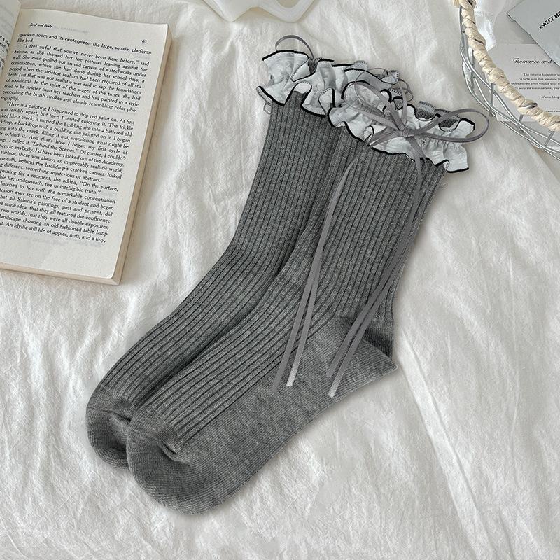 Носки в балетном стиле с двойной иглой для женщин, хлопковые носки для весны и осени, белые носки с махровым бантом 1 pair серый
Носки в балетном стиле с двойной иглой для женщин, хлопковые носки для весны и осени, белые носки с махровым бантом 1 pair серый
