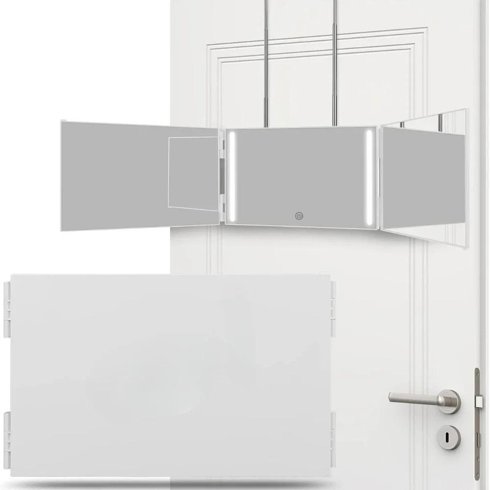 Светодиодные лампы 3-стороннее зеркало для самостоятельной стрижки волос, перезаряжаемое зеркало 360° с зеркалом для самостоятельной стрижки с регулируемыми по высоте крючками,
Светодиодные лампы 3-стороннее зеркало для самостоятельной стрижки волос, перезаряжаемое зеркало 360° с зеркалом для самостоятельной стрижки с регулируемыми по высоте крючками,