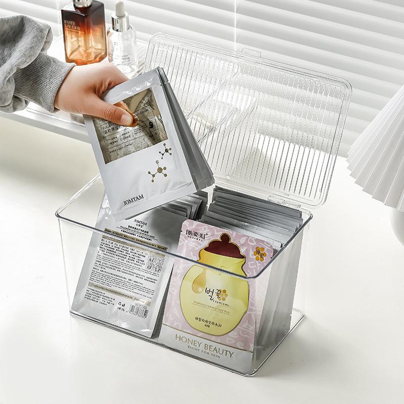 Desktop Storage Box Transparent Desk Stationery Hand Account Storage Box Large Capacity Drawer Cosmetic Organizer Box 27.5*15.7*6cm
Desktop Storage Box Transparent Desk Stationery Hand Account Storage Box Large Capacity Drawer Cosmetic Organizer Box 27.5*15.7*6cm