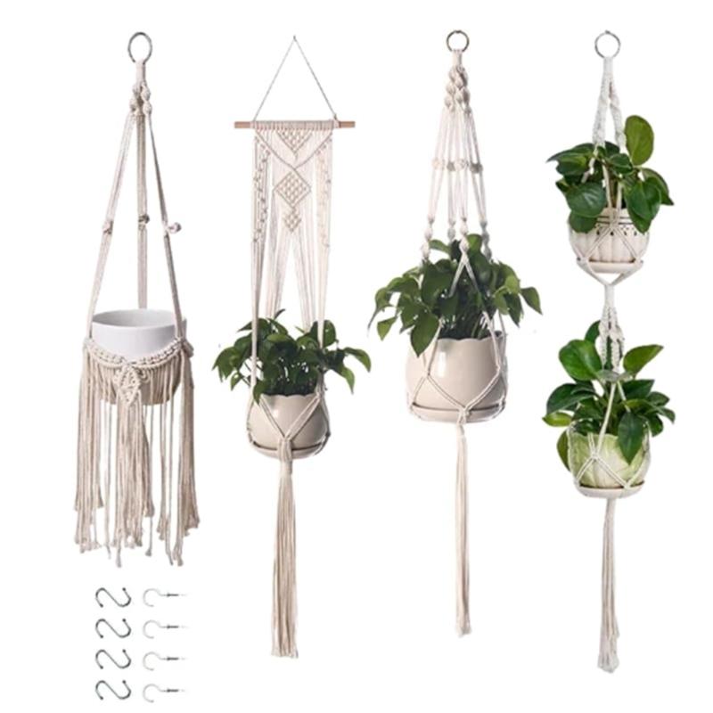 Цветочные горшки карманные подвесные ручной работы плетение из хлопковой веревки для улицы дома садоводство декоративные цветочные горшки подвесная корзина
Цветочные горшки карманные подвесные ручной работы плетение из хлопковой веревки для улицы дома садоводство декоративные цветочные горшки подвесная корзина