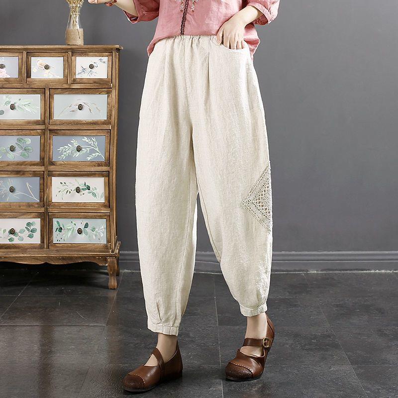Women s Plus Size Cotton Linen Cropped Harem Pants with Lace Trim Applique XL 60-67.5kg природний/Лляний
Women s Plus Size Cotton Linen Cropped Harem Pants with Lace Trim Applique XL 60-67.5kg природний/Лляний