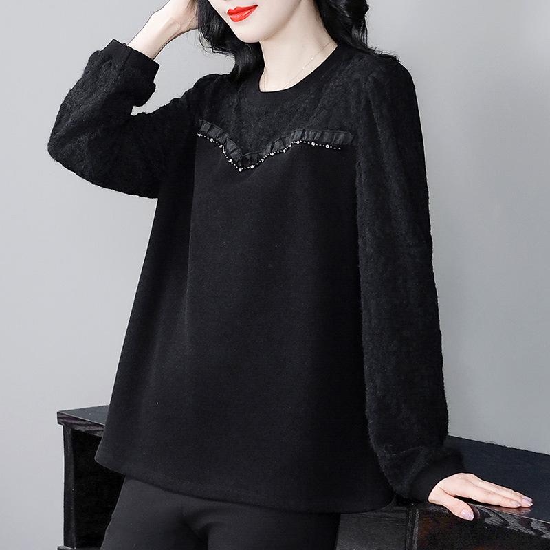 Autumn/Winter Plus Size Lace Long Sleeve Loose Blouse for Middle-Aged & Elderly Women 2XL (100-160 lbs)
Autumn/Winter Plus Size Lace Long Sleeve Loose Blouse for Middle-Aged & Elderly Women 2XL (100-160 lbs)