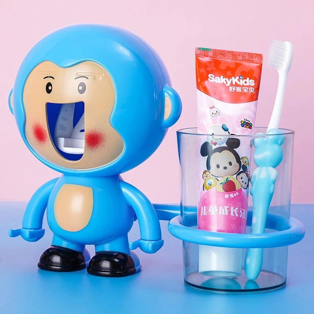 3 In 1 Automatic Toothpaste Dispenser Cute Squeezers Cup holder Toothbrush Holder Wall for Kids Bathroom Accessories Set
3 In 1 Automatic Toothpaste Dispenser Cute Squeezers Cup holder Toothbrush Holder Wall for Kids Bathroom Accessories Set