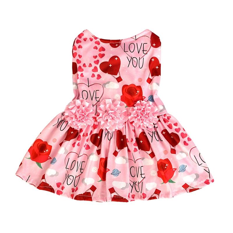 Одежда для домашних животных на День святого Валентина. Красивое платье с цветочным узором для собак. S
Одежда для домашних животных на День святого Валентина. Красивое платье с цветочным узором для собак. S