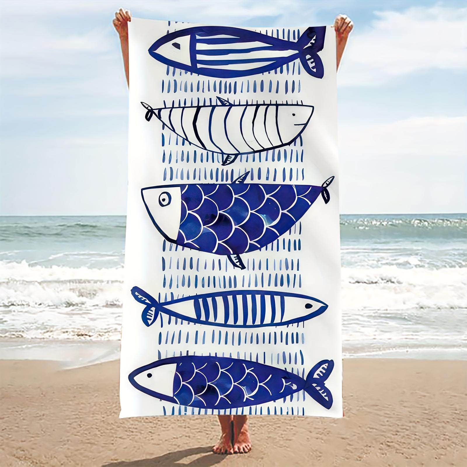 Vibrant Fish Pattern Microfiber Beach Towel, Ultra-Soft Quick-Dry Windproof Sun-Resistant for Travel Camping W30*H60(CM)
Vibrant Fish Pattern Microfiber Beach Towel, Ultra-Soft Quick-Dry Windproof Sun-Resistant for Travel Camping W30*H60(CM)