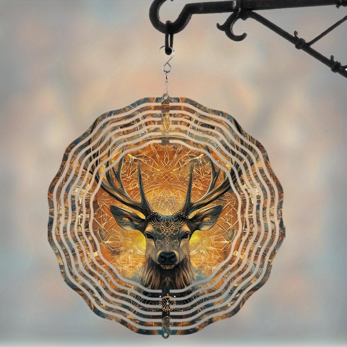 10 Inch Deer Wind Spinner with Wind Chime for Outdoor Garden Balcony Decor Rotating Hook Elegant Gift for Spring Summer 01A
10 Inch Deer Wind Spinner with Wind Chime for Outdoor Garden Balcony Decor Rotating Hook Elegant Gift for Spring Summer 01A