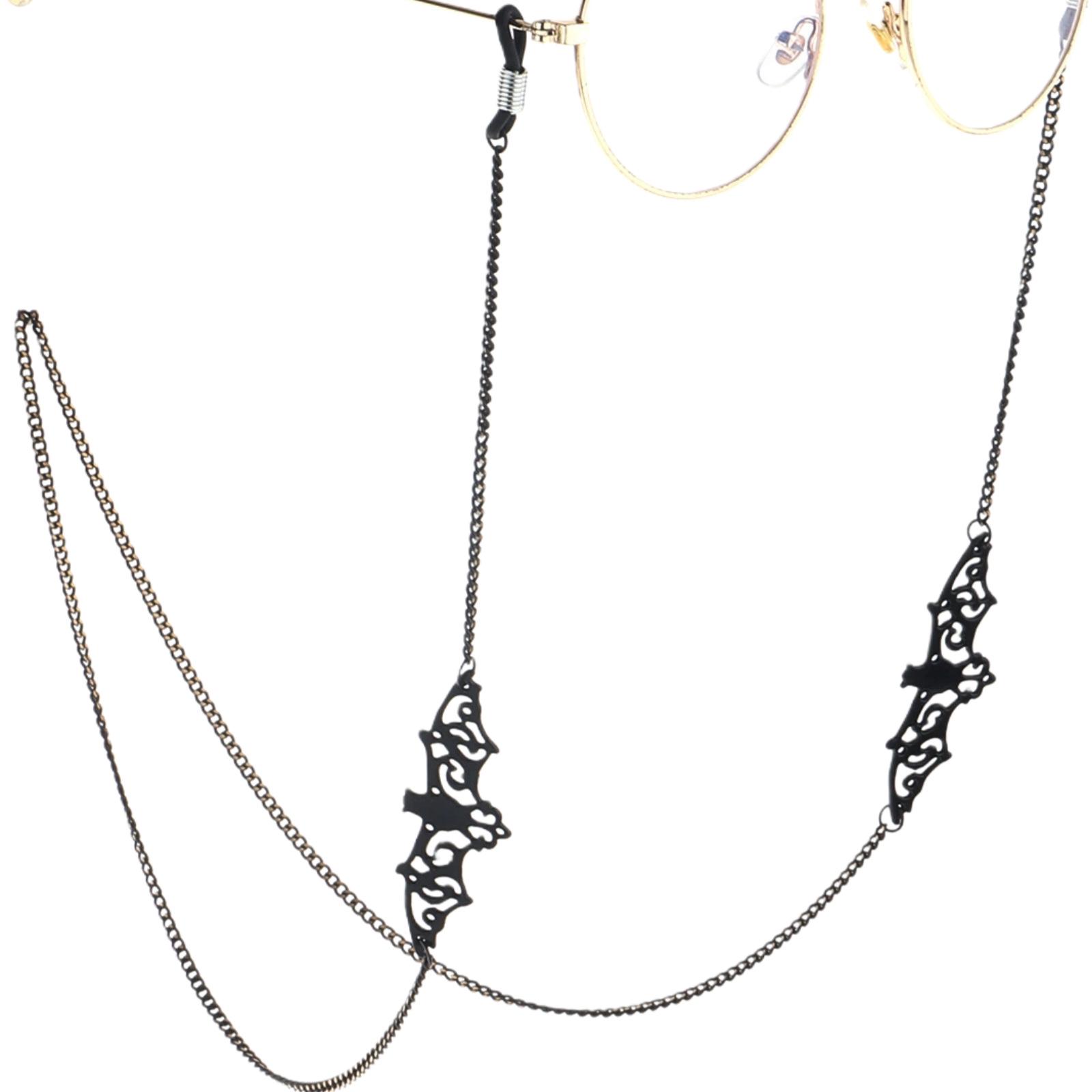 High-end Halloween Black Bat Glasses Necklace with Anti-slip Rope for Women
High-end Halloween Black Bat Glasses Necklace with Anti-slip Rope for Women