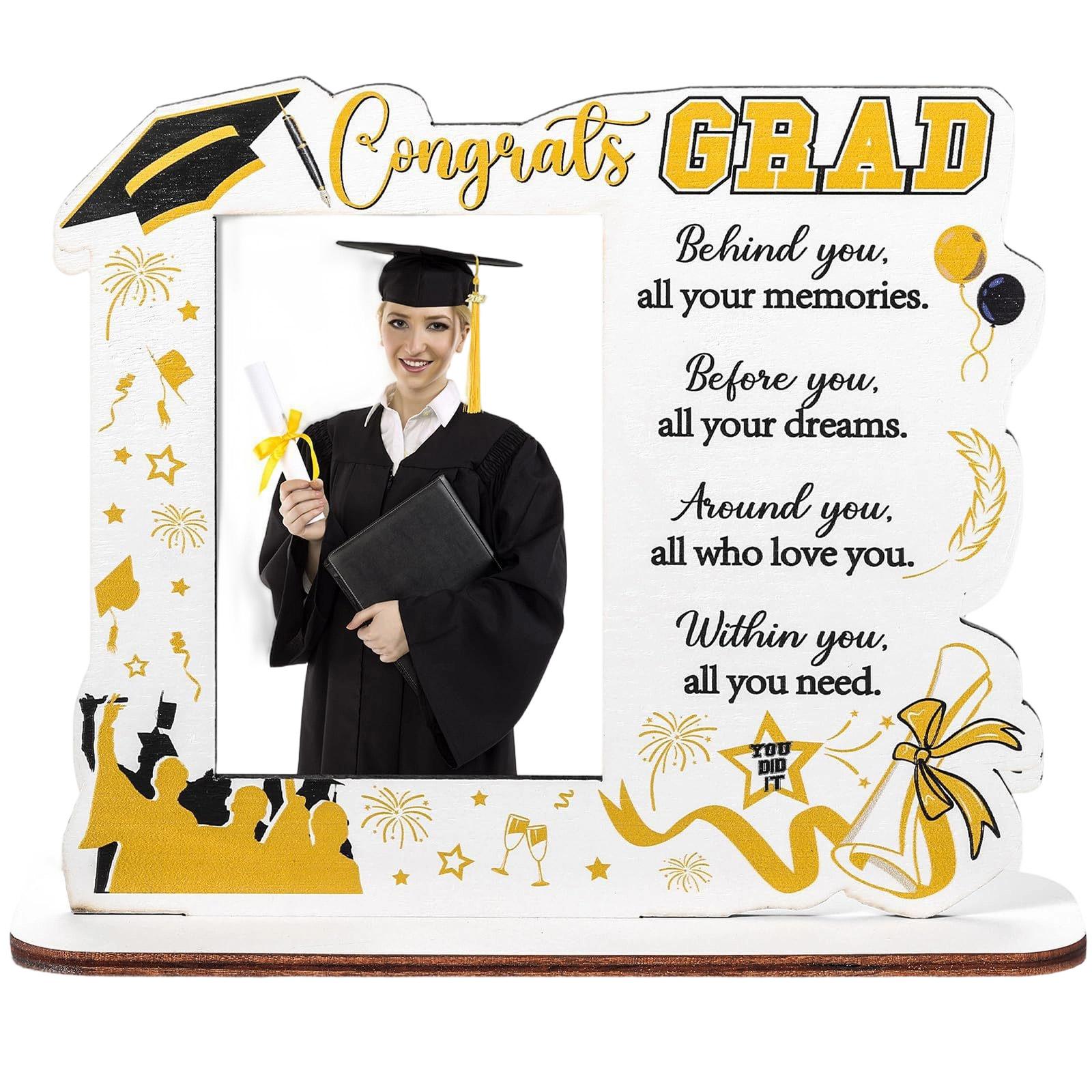 Congrats Grad Wooden Photo Frame, Inspirational Graduation Tabletop Decor One Size білий
Congrats Grad Wooden Photo Frame, Inspirational Graduation Tabletop Decor One Size білий