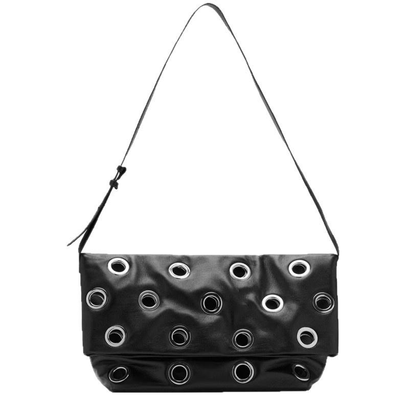 New Punk Style Rivet Decoration Shoulder Bag Women Large Capacity Flip Bag Street Trend Crossbody Bag PU Leather Handbags чёрный
New Punk Style Rivet Decoration Shoulder Bag Women Large Capacity Flip Bag Street Trend Crossbody Bag PU Leather Handbags чёрный