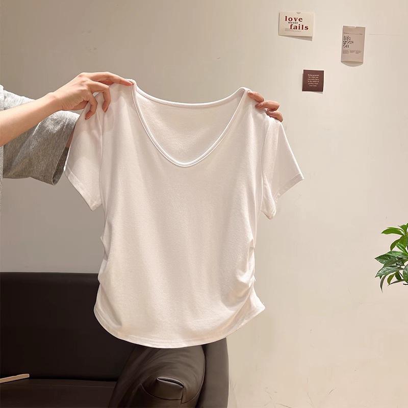 2025 Summer V-Neck Modal Ruched Waist Slimming Short Sleeve Top for Women 2XL жёлтый
2025 Summer V-Neck Modal Ruched Waist Slimming Short Sleeve Top for Women 2XL жёлтый